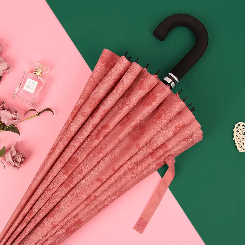 

Umbrella 24-bone Long Handle Sunny and Rainy Dual-purpose Large Female Student Korean Version of Simple Double Umbrella