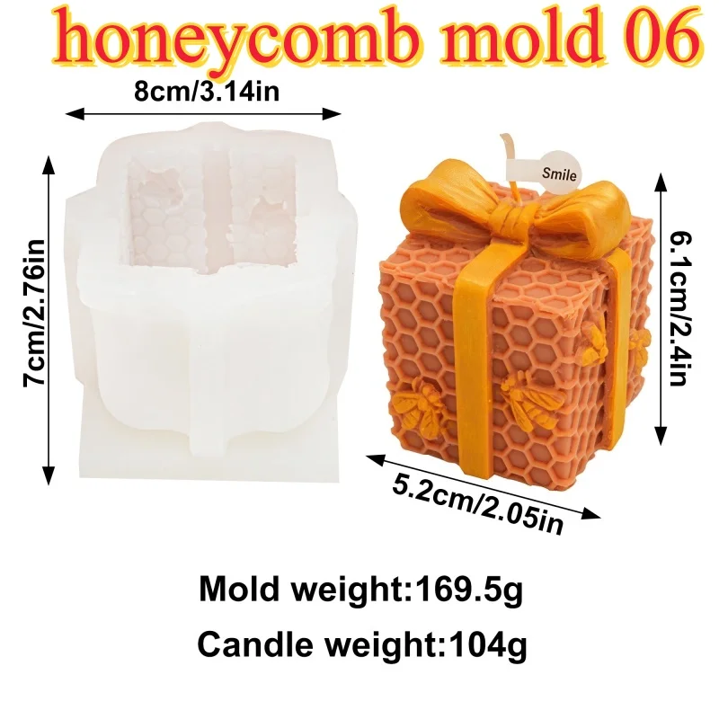 Honeycomb Beeswax Silicone Mold for Candle and Foundation Crafting