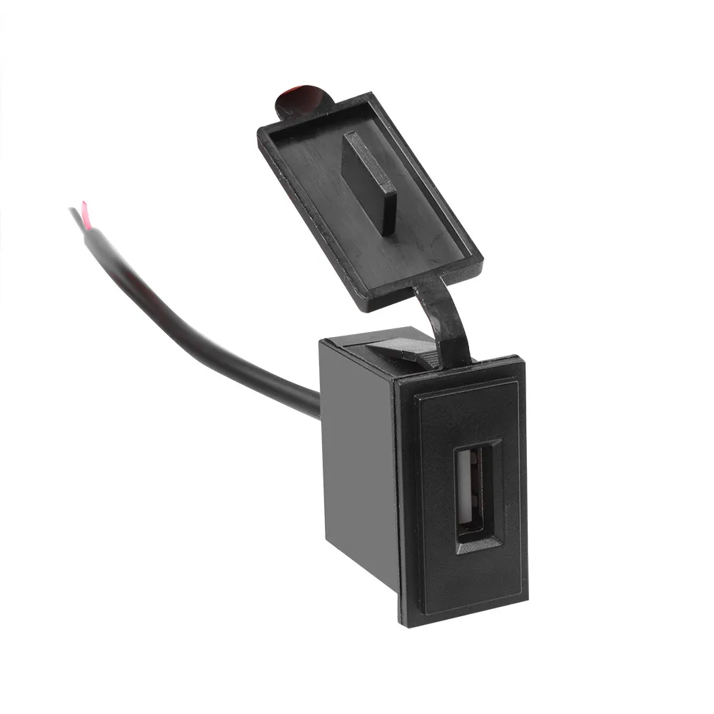 USB Car Charger 12-24V 2.4A Adapter Square Shape Waterproof Soacket Power Switch For Motorcycle RV Cruise Ship | Автомобили и