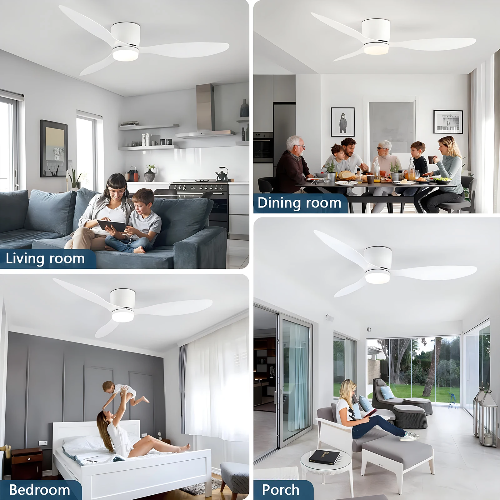 IRALAN Modern Ceiling Fan sealing fan apartment bedroom living room interior air circulation ceiling circulator Circulite 5