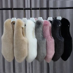 Women Fur Waistcoat Autumn Winter New Imitation Rabbit Hair With Sleeveless Shoulders Outside Horse Folder Inner Wear Vest Women