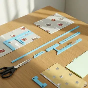 Set di 6 Strumenti per Scrapbooking per Principianti, Stencil per Rilegatura Fai-da-Te, Kit Artigianale Facile da Usare per Diari, Agende e Libri dei Ricordi