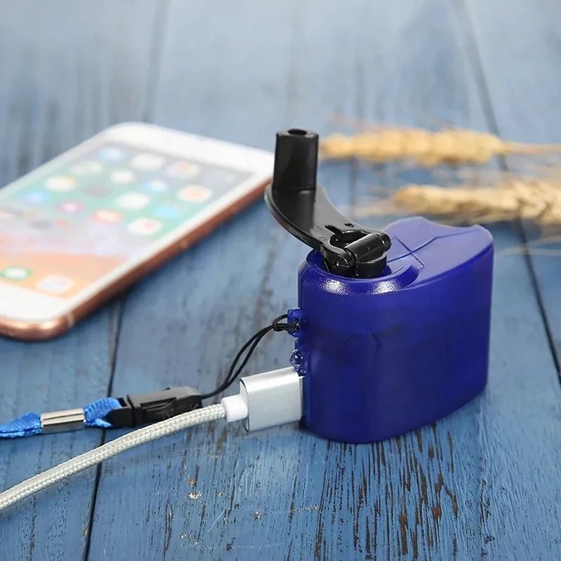 Emergency Outdoor Hand Crank Power Dynamo Emergency Charger 5.5V Travel Charger Outdoor Survival Accessories Hand Crank Charger