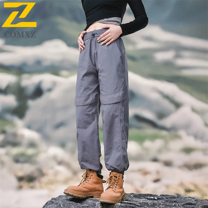 Unisex  Work Pants American style Streetwear  Spring-Autumn Waterproof Windproof Ice Silk Casual Loose Fit Urban Outdoor sports