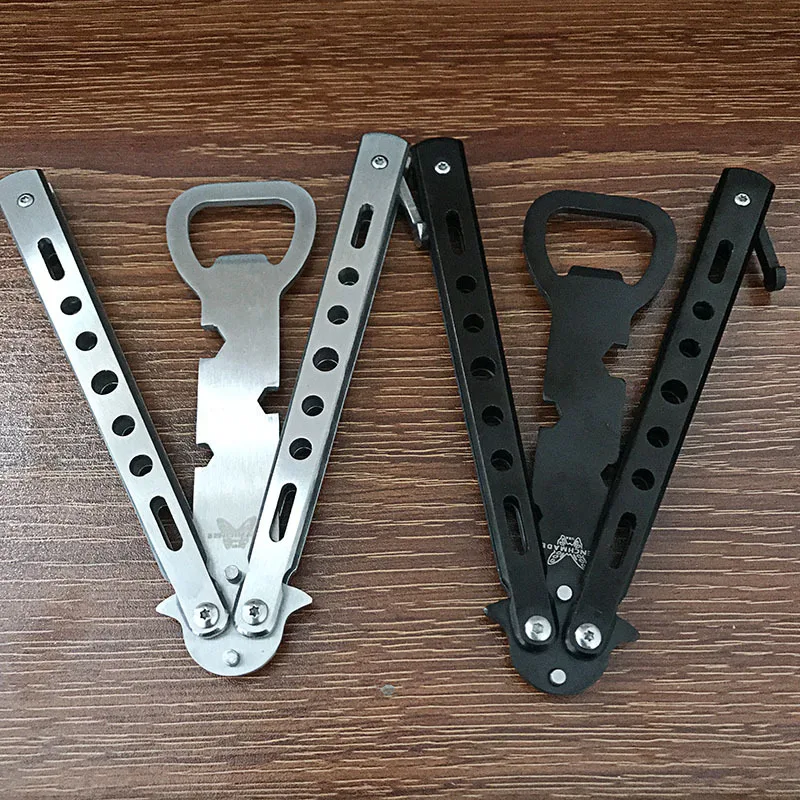 

Stainless Steel Bottle Cap Opening Practice Knife For Beginner Training Folding Knife Multifunctional Outdoor Bar Tool