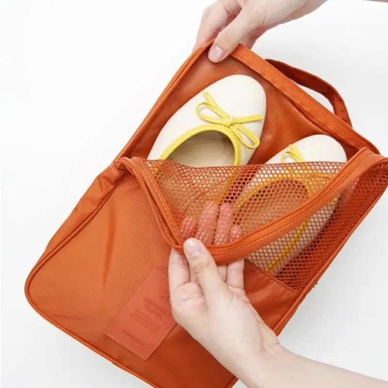 3 Layers Shoe Storage Bag Waterproof Travel Shoes Case Boots Organizer - Multi Color