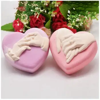 Heart Shaped Silicone Soap Mold Flower Rose Sugar Mold DIY Fondant Soap Making 3D Form Mould Handmade Cake Decorating Tools tanie i dobre opinie CN (pochodzenie) vindicate Silica gel