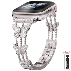 Butterfly Diamond Bling Metal Bracelet Strap - S11 10 - 46MM (Star)