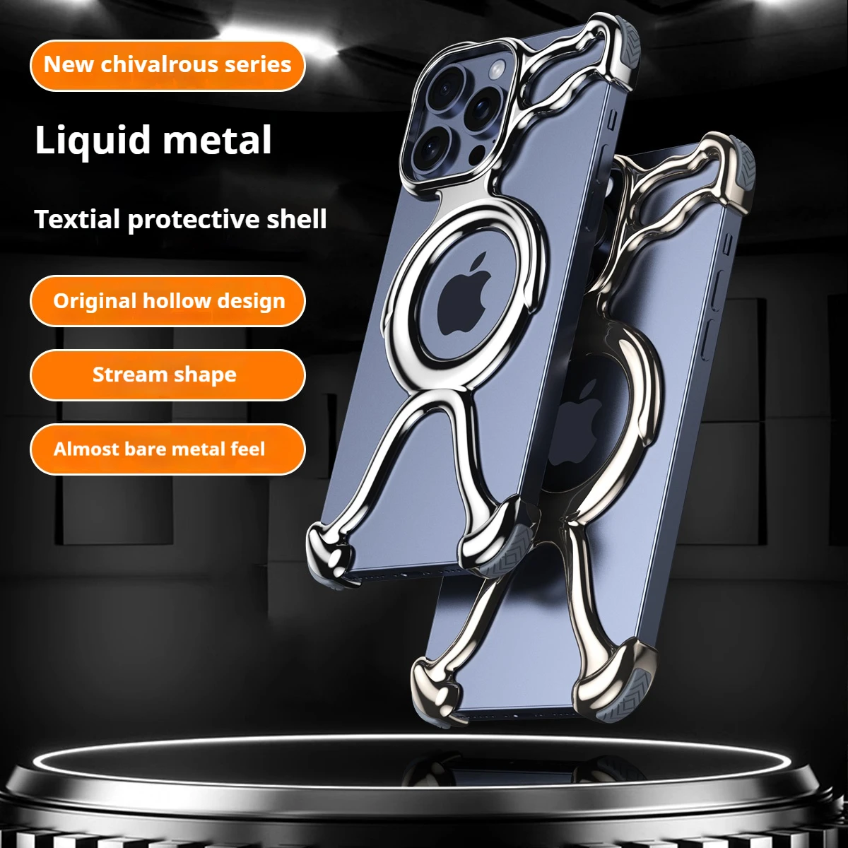 Liquid Metal Phone Case For iPhone 15 14 13 Pro Max Magnetic Suction anti drop Heat dissipation support wireless charging Cover