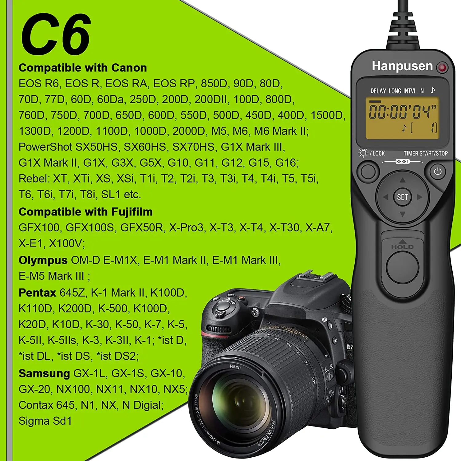 Intervalometer Digital Camera Remote Shutter Release Controller LCD