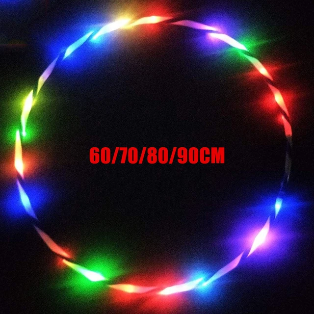 60/70/80/90cm Glow Sport Hoop Lose Weight Ring Hoop 7 Color Changing Yoga Circle Fitness Workout Equipment for Women Kids 60/70/80/90cm Glow Sport Hoop Lose Weight Ring Hoop 7 Color Changing Yoga Circle Fitness Workout Equipment for Women Kids