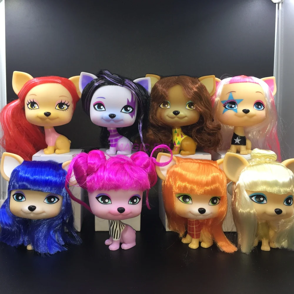 Original11cm Lovely Dolls Pet Love Vip Dog With Hair Figure Toys Dog Puppy Doll Collection Kid s Gift Action Figures AliExpress