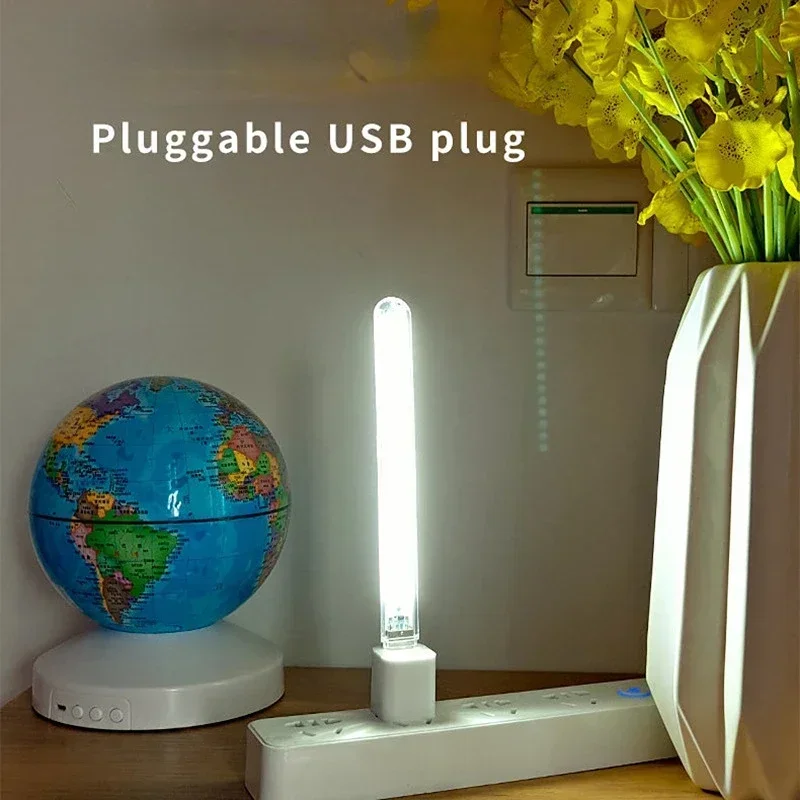 3/8/24leds Portable USB LED Lamp 5V Ultra Bright 3000K-7000K Night Light with Touch Switch for Computer Mobile Power Book Light