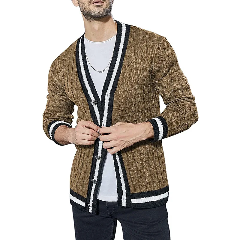 Men's Sweater Cardigan Autumn And Winter New Color Knitting Shirt Europe And The United States Casual Large Size Sweater