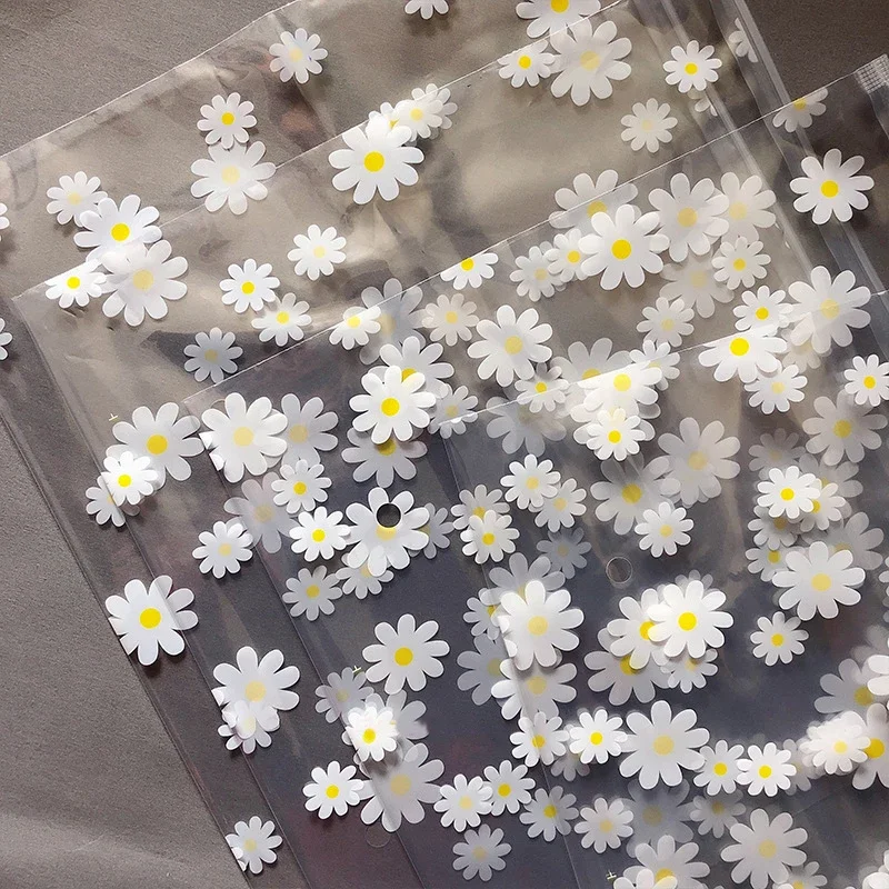 Daisy Flower Transparent Flamingo Travel Storage Bag Zipper Lock Waterproof Clothing Closet Underwear Sorting Bag 5