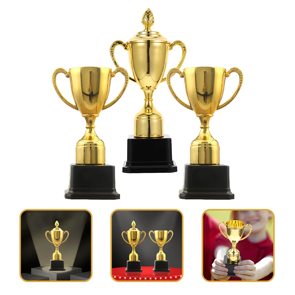 

3 Pcs Children's Trophy Winner Gift Competition Kids Toys Basketball Award Trophies for Party Favors Tournaments