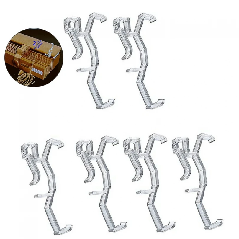 Curtain Clip 6pcs 2 Inch Curtain Hidden Clip Transparent Plastic Fixer Bracket for Blinds Patch Window Shutter Hardware