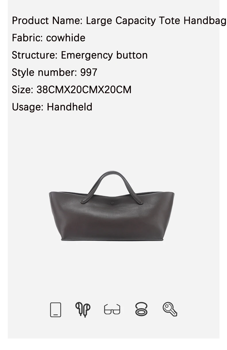 new minimalist high-end minimalist handbag urban commuting large capacity tote bag