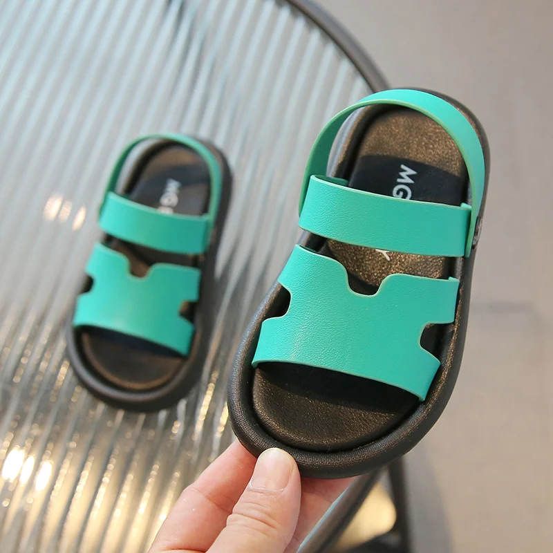 Children Leather Sport Sandals Toddler Boys Slippers Beach Shoes Kids Infant Open Toe Casual Sport Shoes 3-6Y Sandalias Summer