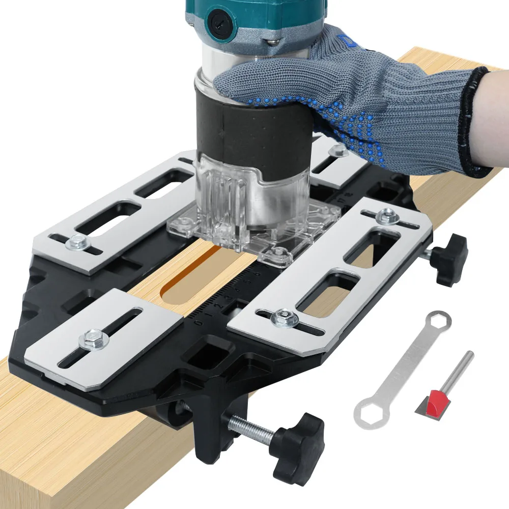 DoorHingeTemplateHoleGuideJigWoodworkingHoleOpenerPositioning