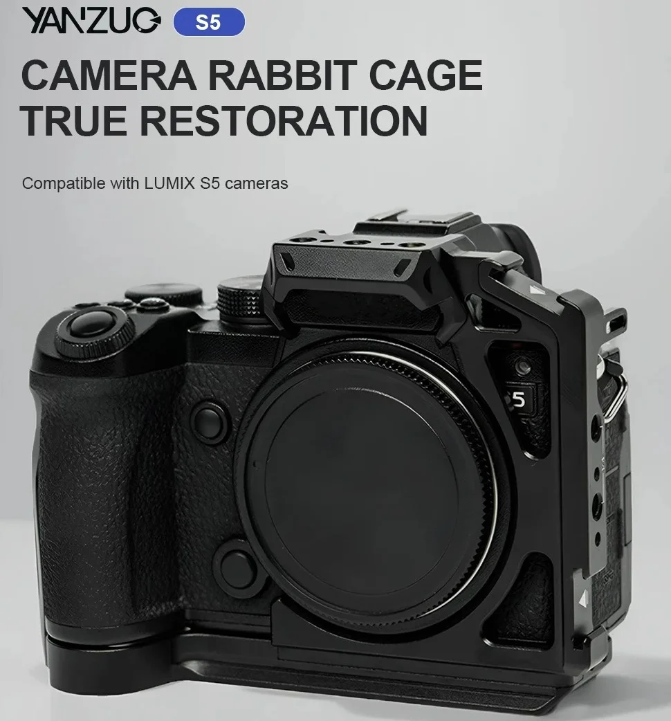 YANZUO Camera Cage, For Panasonic Lumix S5 Stabilizer Camera Metal