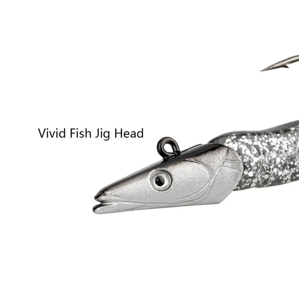 Silikon Meer Bass Hecht Felsen Fisch Grouper Karpfen Angeln Blei Jig Kopf TackleGlow Aal Weicher Köder Wobbler Künstliche Köder 10g 19g 34g – Detail 6