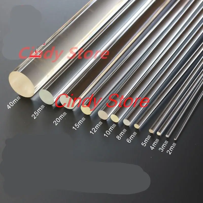 1/5/10pcs Clear Acrylic Rod 1mm20mm Diameter x100/200/250/300mm Long