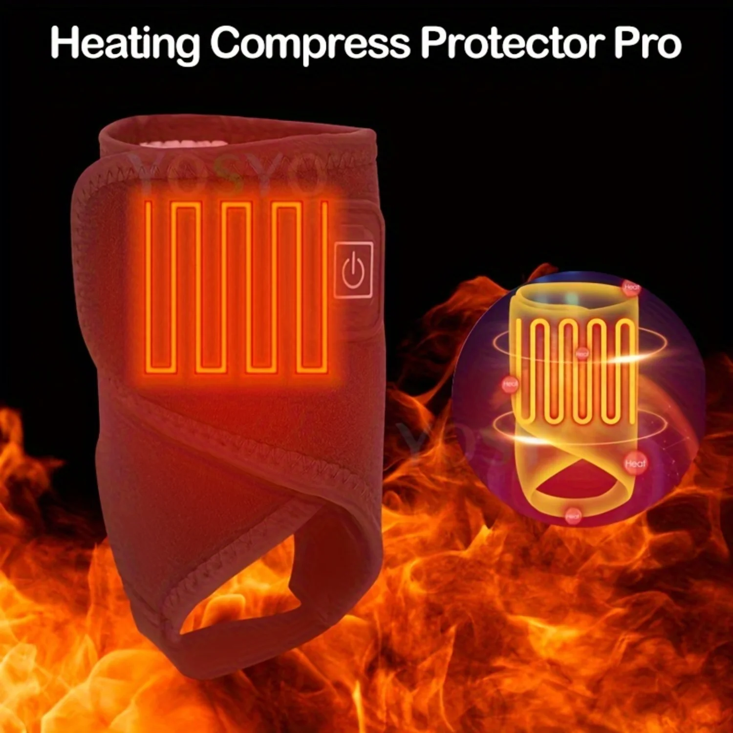 1pc USB Hot Compress Infrared Heating Belt, For Back Neck Wrist Head Foot Bare Ankles, For Sports Fitness Training, Use In Every