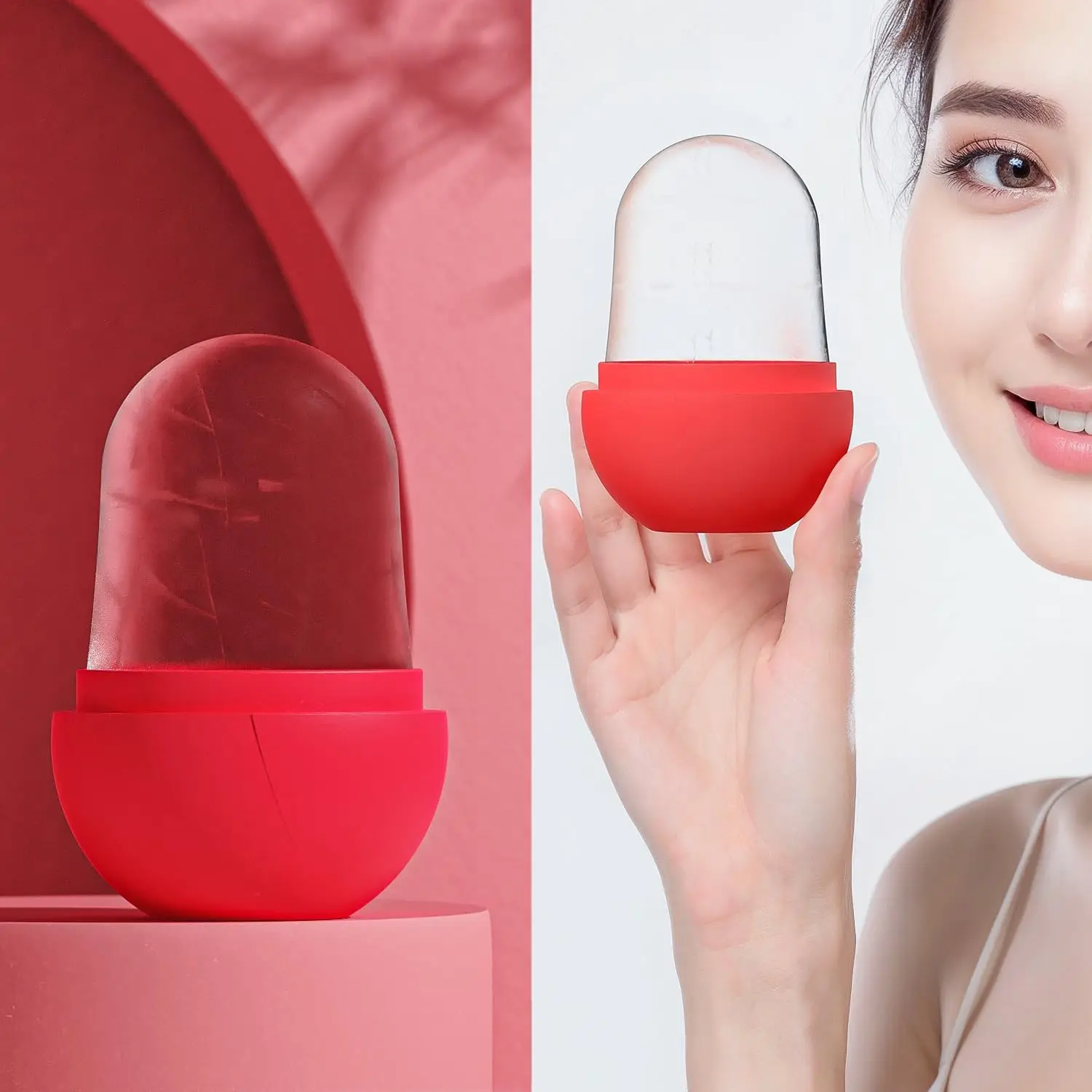 Ice Roller for Face and Eye Ice Face Roller Ice Roller Skin Care Tools for Women Silicone Ice Mold for Beauty Christmas Gift