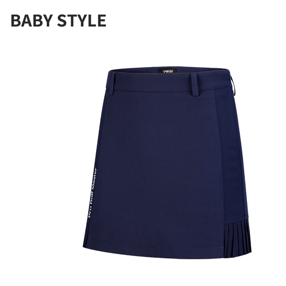 PGM Woman Short Skirts Golf Wear Leisure Versatile High Waist Pleated Tennis Sport Show Leg Length Slim A Line Female Midi Skirt