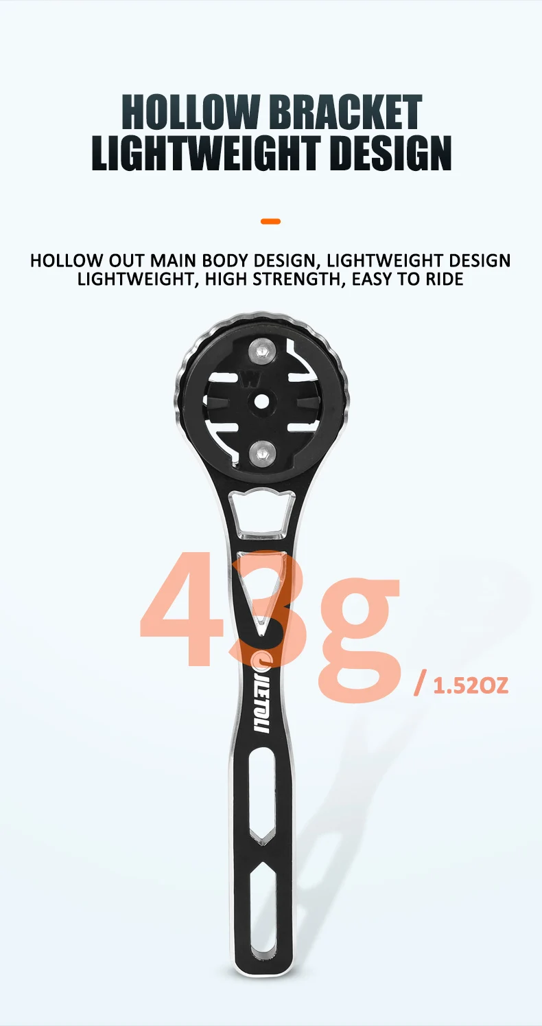 Aluminium-Legierung Fahrradcomputer-Halterung Integrierter Rennrad-Lichthalter Fahrrad-Sportkamera-Halterung – Detail 6