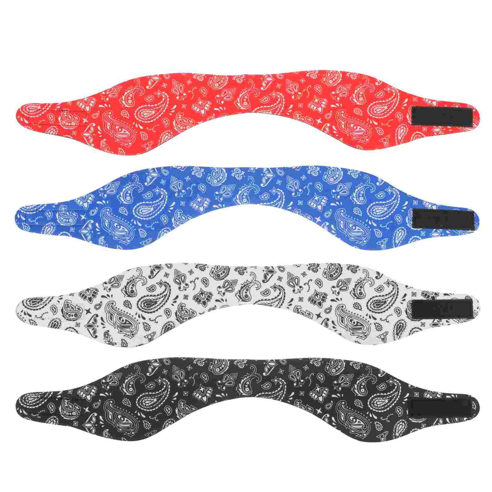 

4 Pcs Sports Earbuds Adjustable Protector Elastic Swim Headband Water Defenders Printed Headbands Child