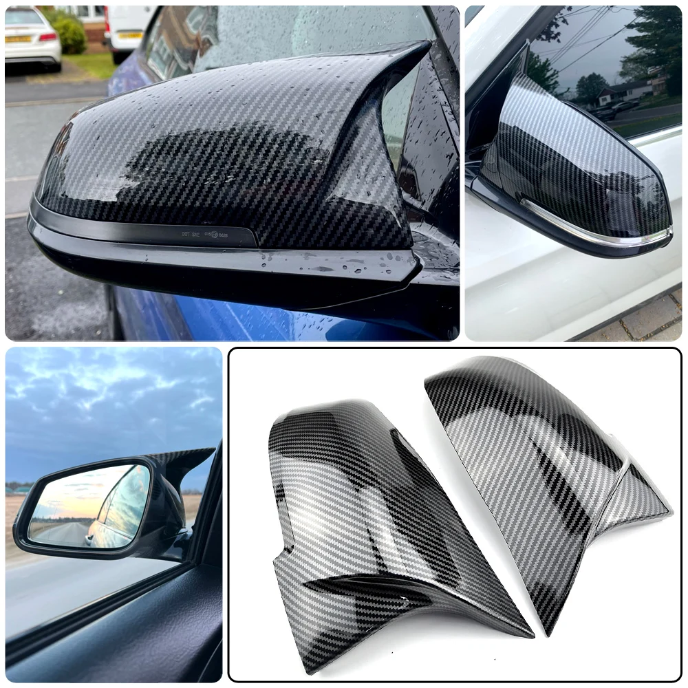 

Mirror Covers Left Right Side Rearview Mirror Cover Cap For Bmw F20 F21 F87 M2 F23 F30 F36 X1 E84 I3 I3S Auto Accessories