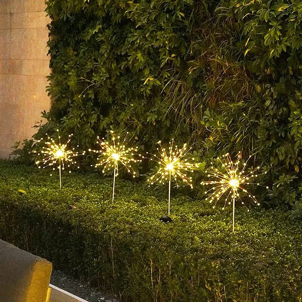 

Solar Fireworks Lights 90/150 LED Outdoor Grass Dandelion Lawn Lamp Christmas Fairy Garden Light Landscape Decoration New Year