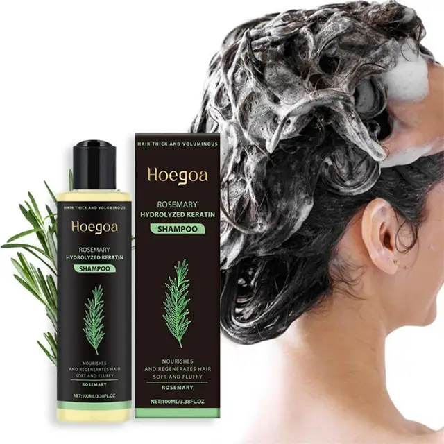 Rosemary Hydrolyzed Keratin Shampoo,Scalp Gentle Cleaning Treatment,Hair Nourishing Volumizing Moisturizing Strengthening Care