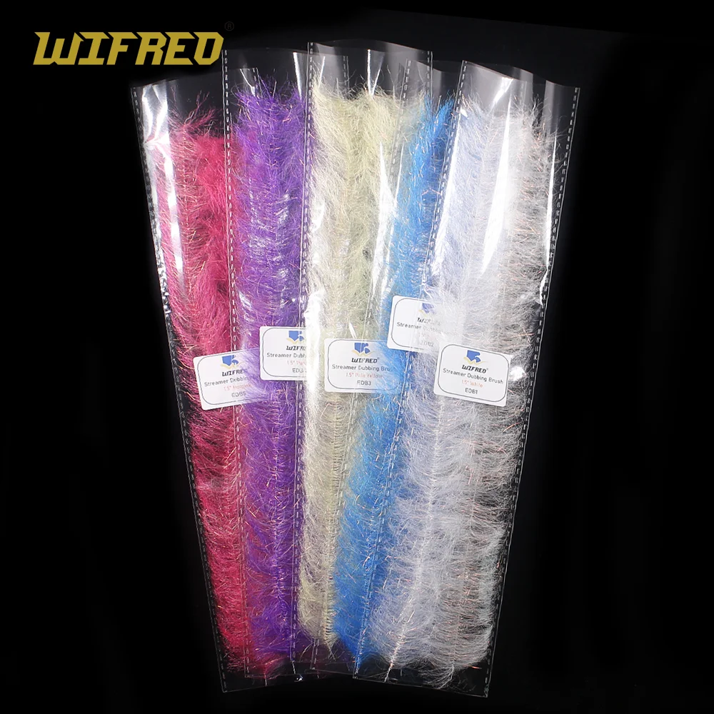 Wifreo 1 Confezione = 2 Pezzi Spazzole Per La Costruzione Di Mosche Streamer Dubbing Brush Materiale Per La Costruzione Di Mosche Per Streamer Minnow 