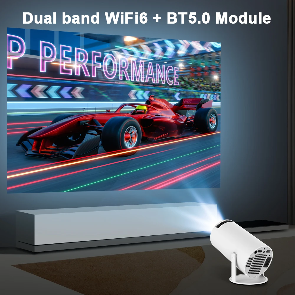 מגקוב מקרן h713 pro אנדרואיד 4k 11 wifi6 260 alliny alliny h713 bt5.0 1080p 1280*720 בית קולנוע חיצוני מקרין