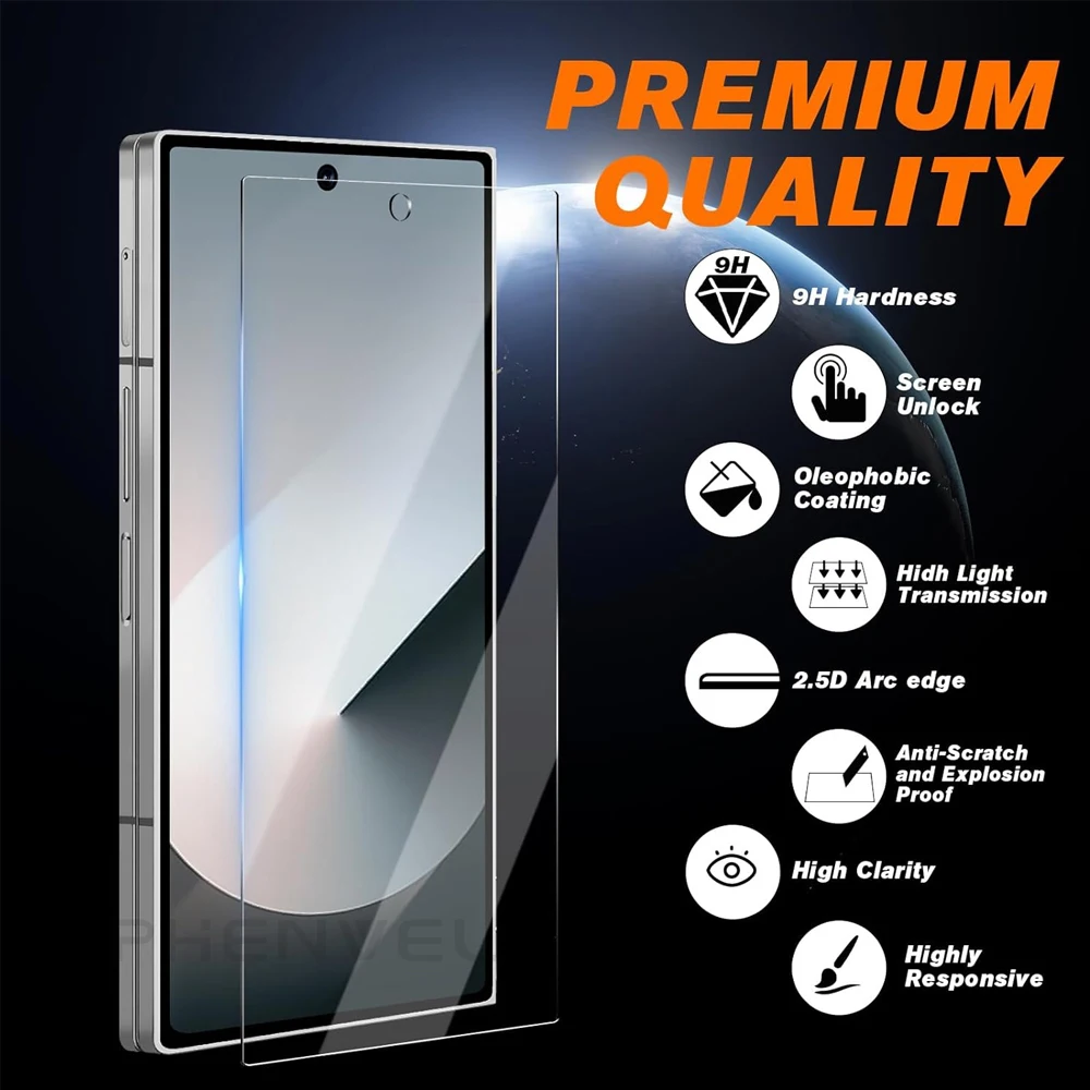 4 قطعة HD واقي شاشة مقسى لهاتف سامسونج جالاكسي Z F...