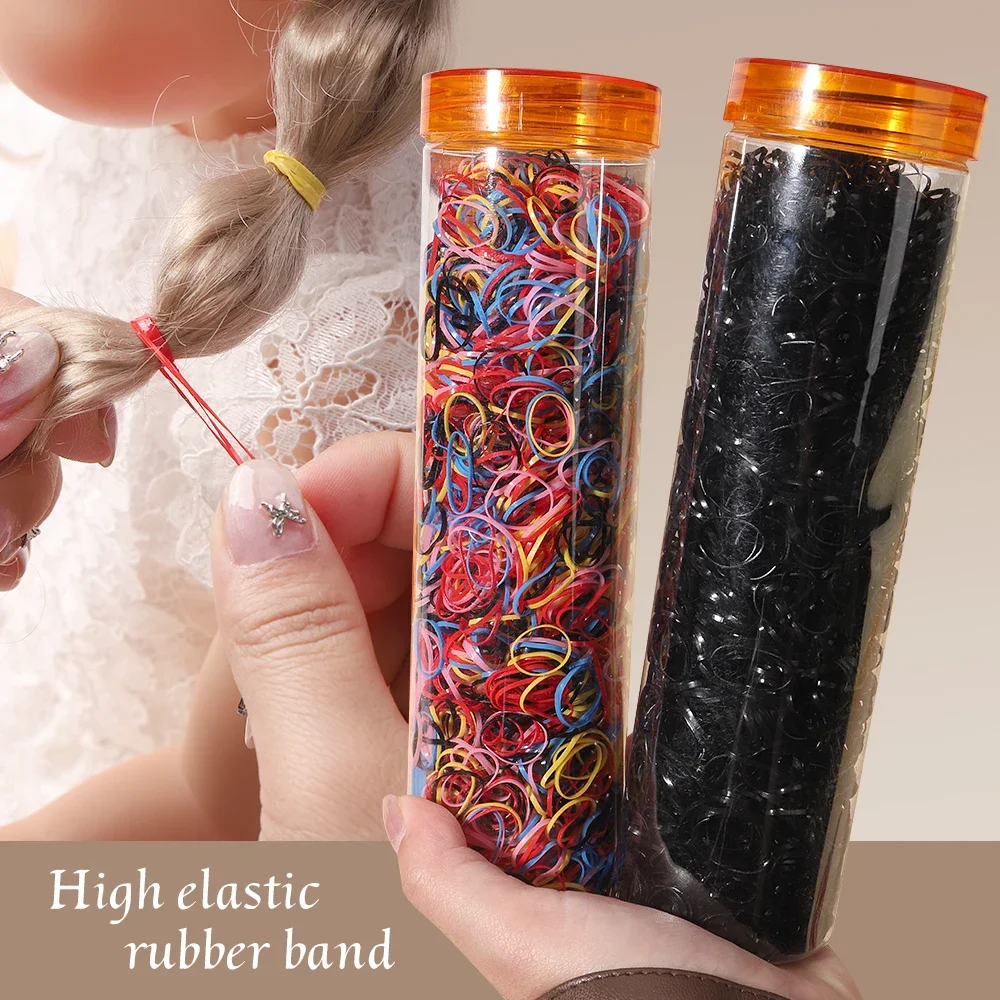500 Stück bunte elastische Haarbänder für Mädchen, Scrunchie, Gummiband, Pferdeschwanzhalter, Kinder-Haarschmuck, Baby-Haargummis