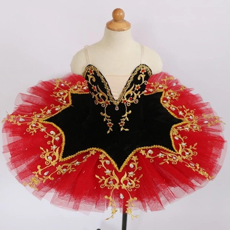 

Stage Wear Professional Ballet Tutu Black Red Kids Girls Adults Women Dress Halloween Costume Ballerina