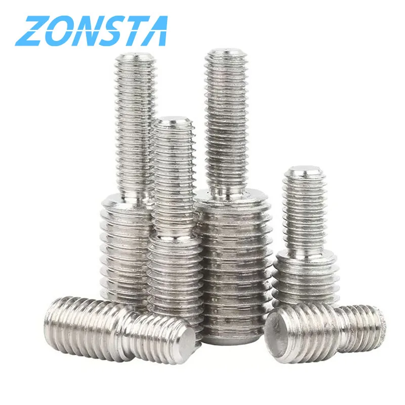304 Stainless Steel Double Head Transfer Screws M3 M4 M5 M6 M8 M10 M12 M14 M16 M20 Thread Adapter Male to Male Conversion Bolt