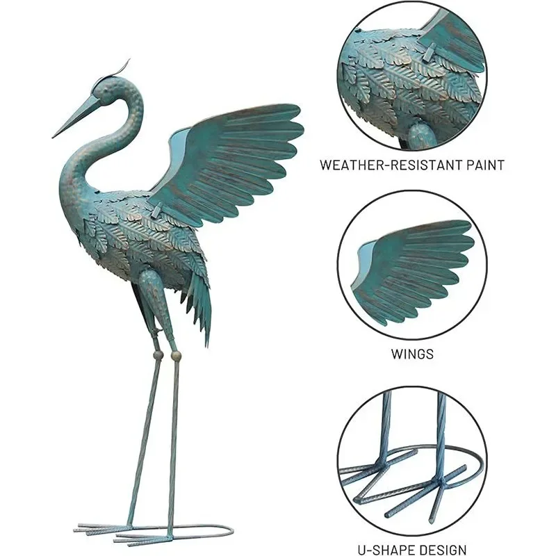 Metal Figurines Luxury Outdoor Miniatures Modern Ornaments Creative Sculptures Original and Funny Gifts Balcony Decoration 4
