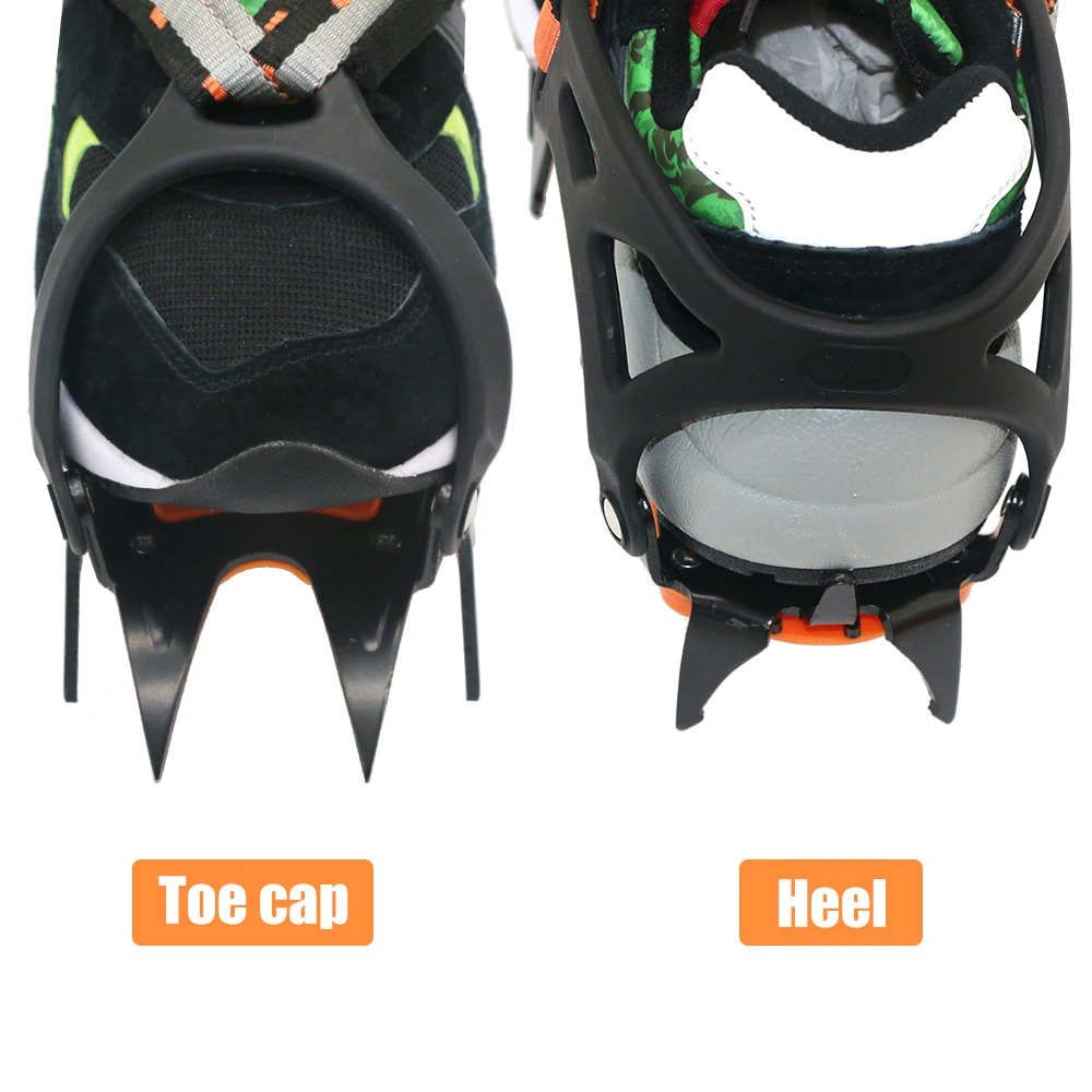 12 Teeth Ice Crampons Winter Snow Boot Shoes Ice  Anti-skid Ice Spikes Snow Traction Cleats Ice Cleats Winter Snow Shoes