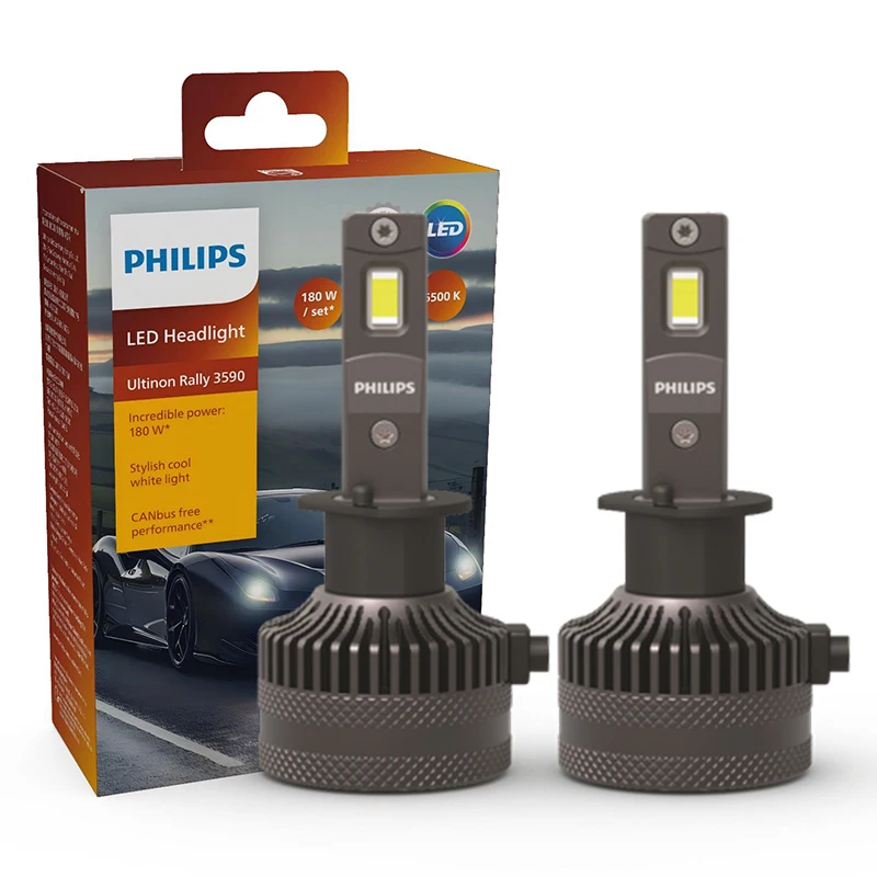 ตัวเลือกสินค้า หลอดไฟ LED กำลังสูง Philips 15000lm แสงขาว 6500K สำหรับรถยนต์ H4/H7/H8/H11/HB3/HB4/H19/HIR2/H1