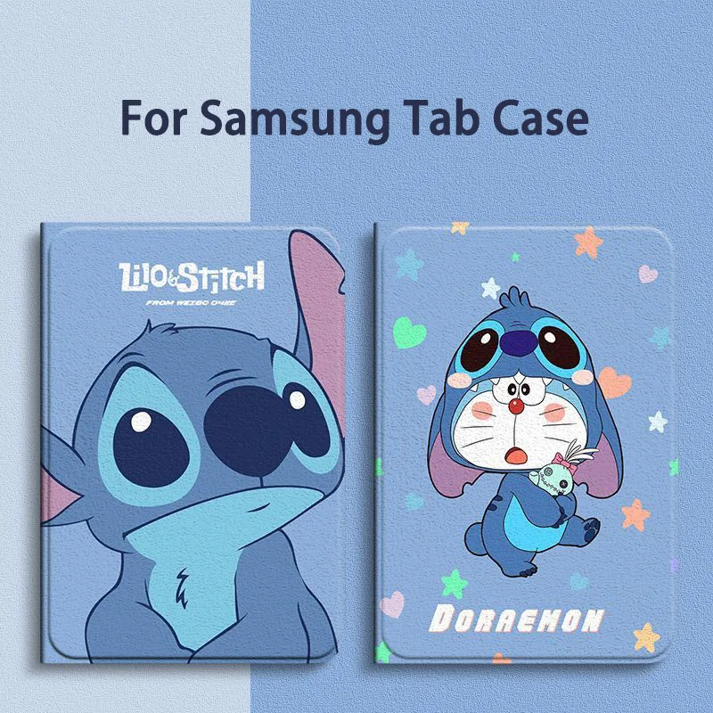 Capa de Desenho Animado Stitch para Samsung Galaxy Tab s8 s7 Plus s7 fe Suporte Trifold Magnético s6 Lite 10.4 a8 X200