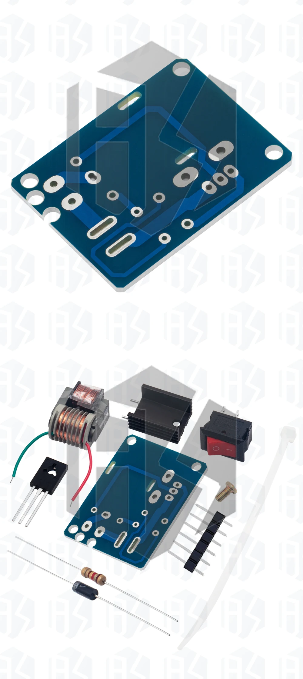 1 ~ 10PCS 15KV Hochfrequenz DC Hochspannung Arc Zündung Generator Inverter Boost Step Up 18650 DIY Kit U core Transformator Suite – Detail 6
