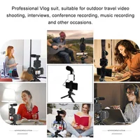 Phone Holder Photography Lighting Smartphone Video Kit Microphone LED Selfie Tripod Recording Handle Portable Stabilizer Bracket - Image 3