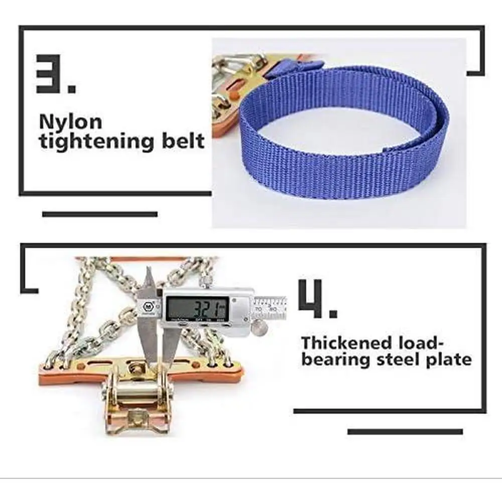 Universal Car Wheel Tire Snow Ice Chains Winter Anti-skid Chains for Ice Snow Mud Road Safe SUV Wheel