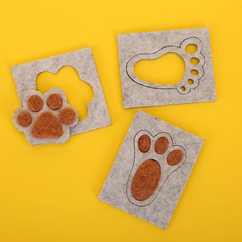 Wool Felt Mold Set 2-9 Pcs Fenrry Needle Felting Tools DIY Craft Stencil Applique Handicraft Shaping Fabric Materials Accessories needle felting kit wool felting kit needle felting painting kit sewing craft kit kids art craft kit