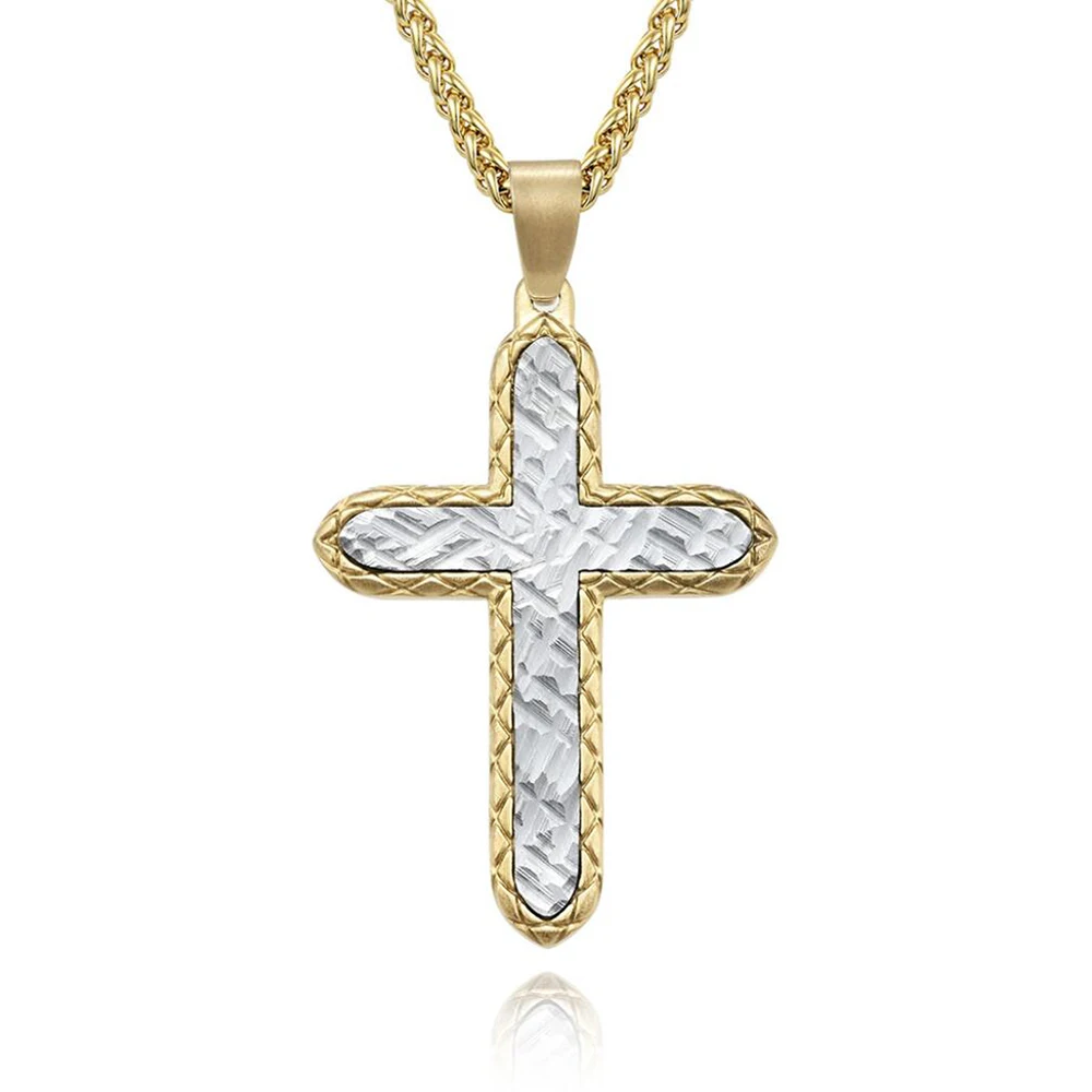 

Модное мужское ожерелье из нержавеющей стали высокого качества с крестом в стиле панк-рок, кулон, ювелирное изделие, подарок для Него